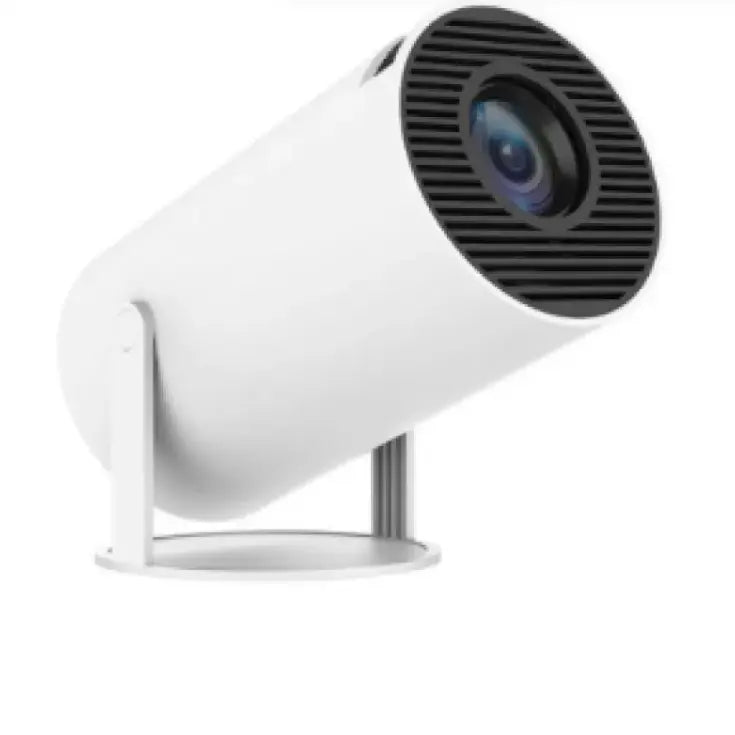 Small portable projector by SHOPEZRA L.L.C., compact device with lens and control buttons for mobile projection needs.