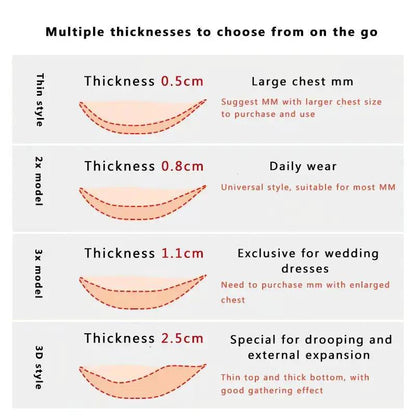 silicone push up chest stickers shoulder strap strapless invisible breast stickers waterproof breathable underwear bra female silicone bra by Dropshipman