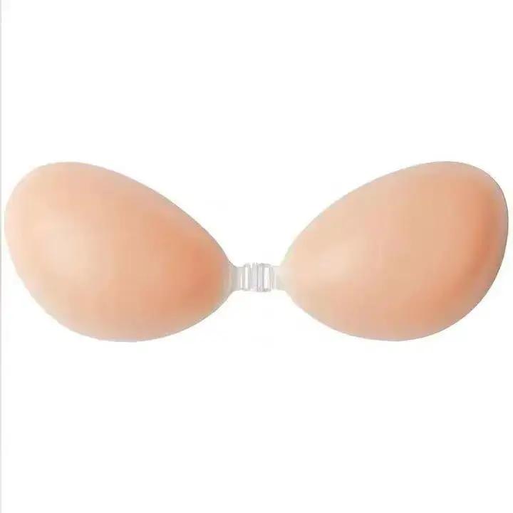silicone push up chest stickers shoulder strap strapless invisible breast stickers waterproof breathable underwear bra female silicone bra by Dropshipman