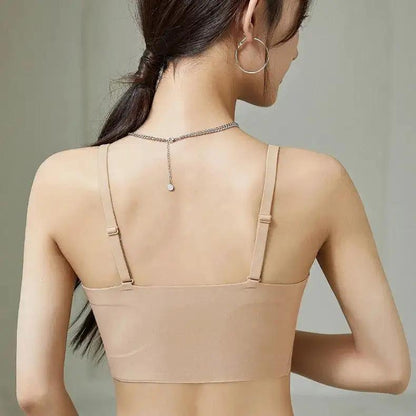 Liquid Foundation Seamless Underwear Jelly Soft Support Semi-fixed Cup No Steel Ring Breathable Comfortable Naked Women&
