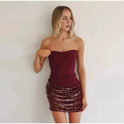 Sexy Shiny Sequined Mesh Club Evening Party Dresses Women 2026 Summer Autumn Sleeveless Backless Bodycon Maxi Long Dress by Dropshipman