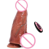 Realistic large dildo with thrusting and vibrating functions, remote control vibrator with suction cup for women sex toy.