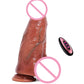 Realistic large dildo with thrusting and vibrating functions, remote control vibrator with suction cup for women sex toy.