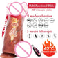 Realistic multi-function dildo with thrusting and vibrating features, remote control vibrator with suction cup for women.