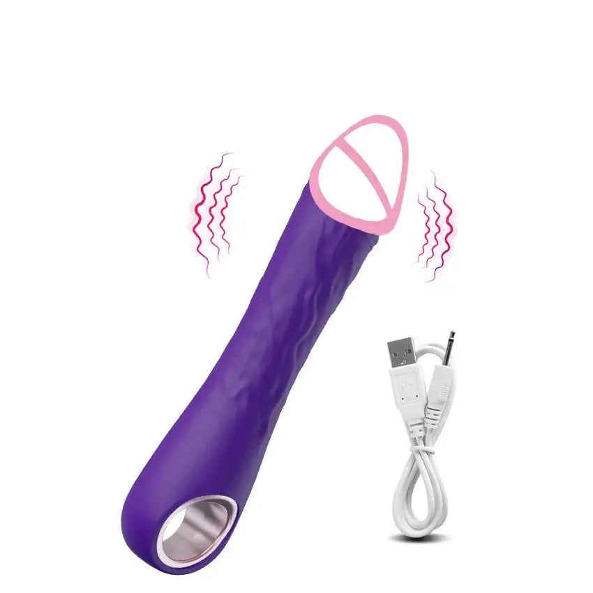 Silicone realistic dildo vibrator with large penis shape, anal plug, G-spot stimulator, and clitoris massager for adult women.