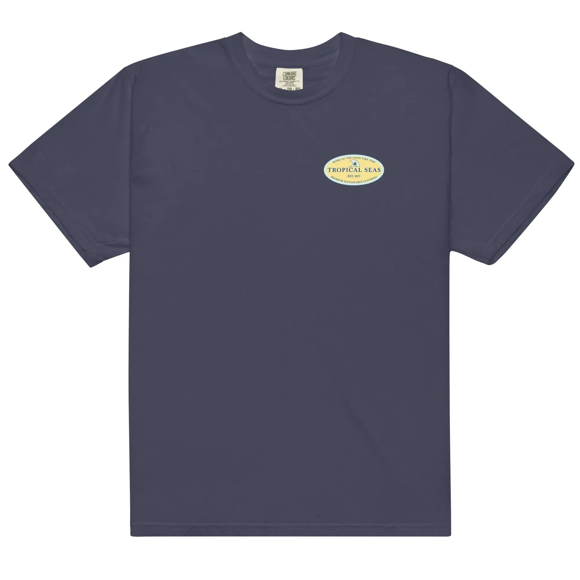 Men’s violet Dreamland heavyweight t-shirt by SHOPEZRA L.L.C. displayed in 2XL size with a relaxed fit and soft fabric.