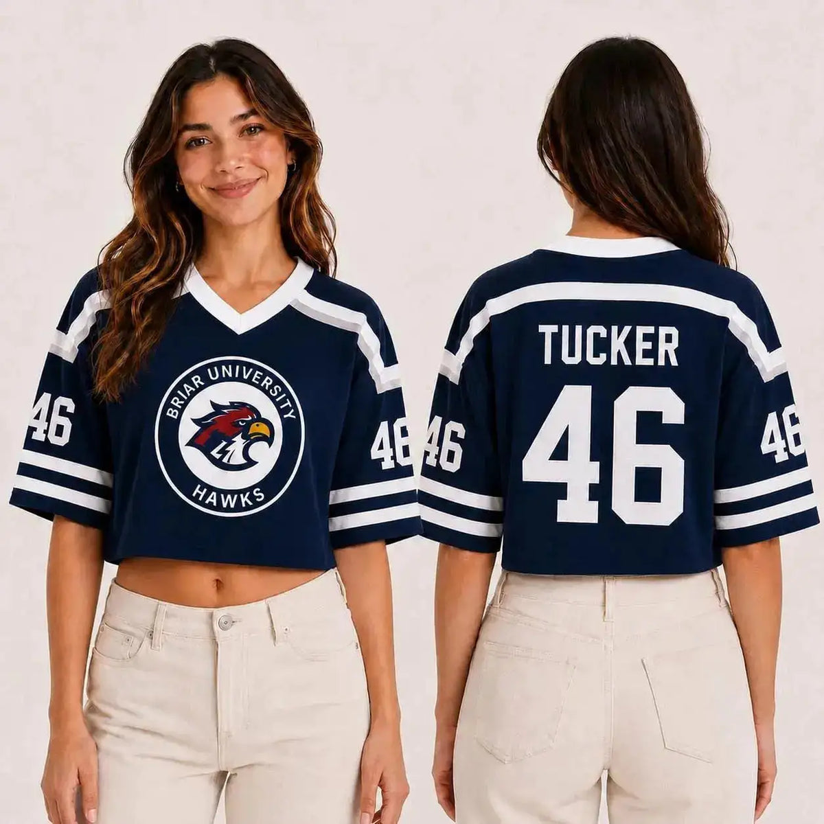 Hot Briar University Hawks Crop Jersey Graham 44 Hockey Romance Jersey Off Campus Bookish Apparel Logan Di Laurentis 66 Tucker by Dropshipman