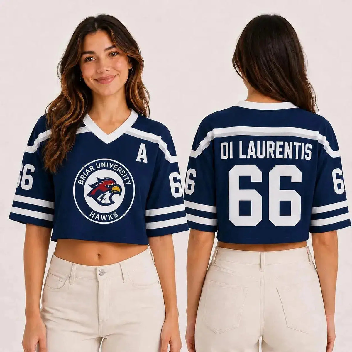 Hot Briar University Hawks Crop Jersey Graham 44 Hockey Romance Jersey Off Campus Bookish Apparel Logan Di Laurentis 66 Tucker by Dropshipman