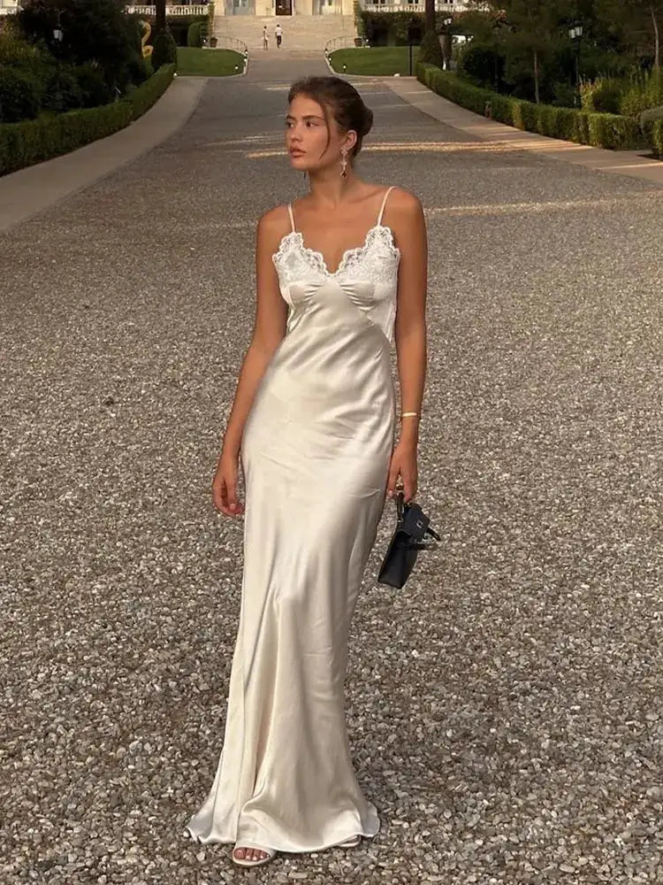 Women White Lace Trim Corset Mini Dress Sexy Sweetheart Neck Spaghetti Strap Slit Hem 2026 Summer Leisure Nightclub Party Wear by Dropshipman