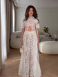 Damen weißes Korsett-Minikleid mit Spitzenbesatz, sexy Neckholder, Spaghettiträger, Schlitzsaum, Sommer 2026, Freizeit, Nachtclub, Partykleidung