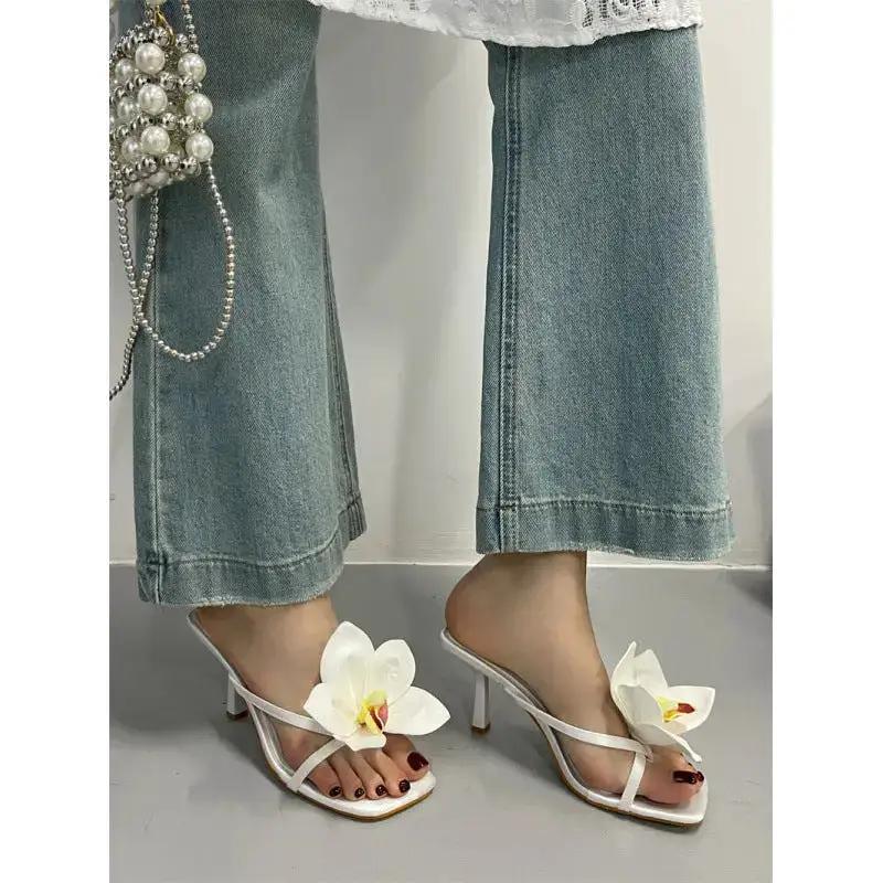 2025 Summer European and American New Fashion High-Heeled Sandals Thong Sexy Elegant Women&