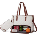 White women's insulated lunch bag by SHOPEZRA L.L.C. with 36x16x30cm dimensions, ideal for keeping food fresh and organized.