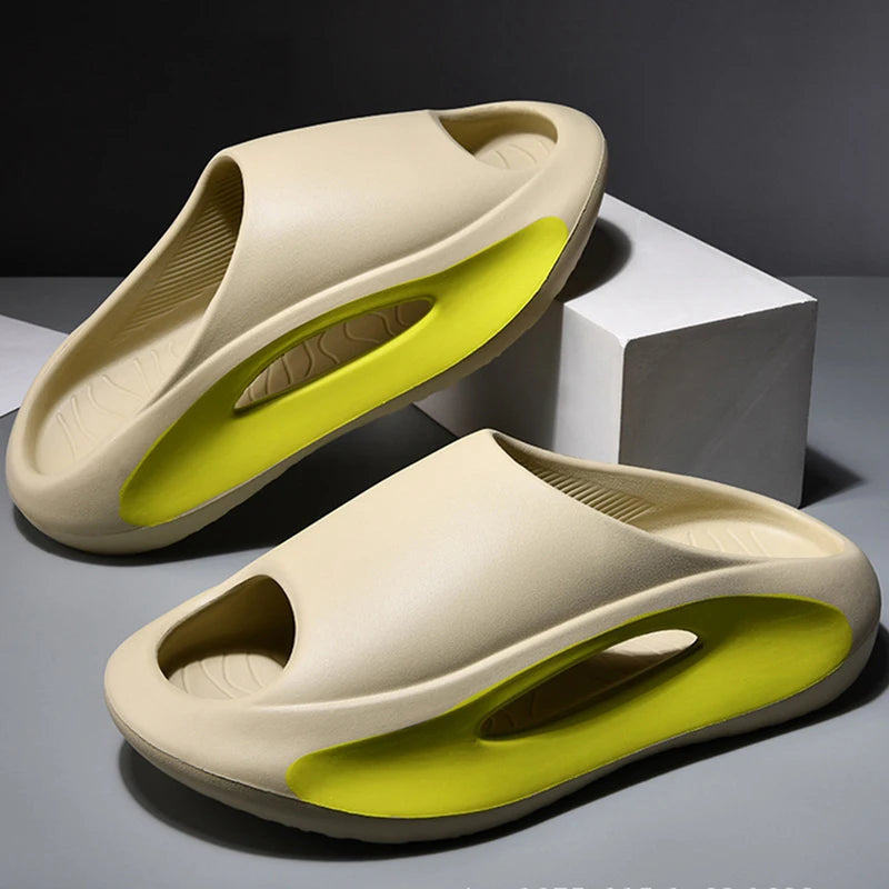 Summer Thick Sole Slippers Men Women EVA Soft Bottom Indoor Home Slides Sandals Light Beach Shoes Male Slippers Flip Flops SHOPEZRA L.L.C.