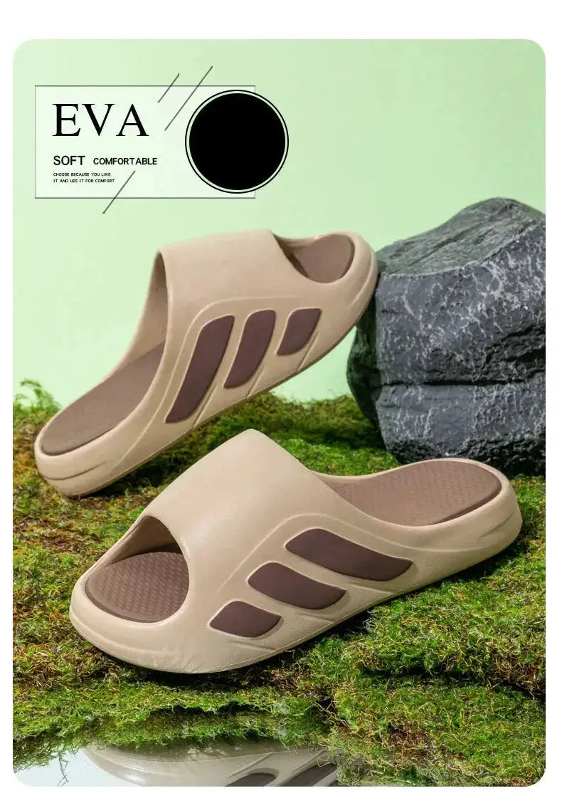 New Men Slippers Slides with a Sense High Aesthetic Value External Wear Anti Slip Thick Bottom, Beach Cool Slippers for Men by Dropshipman