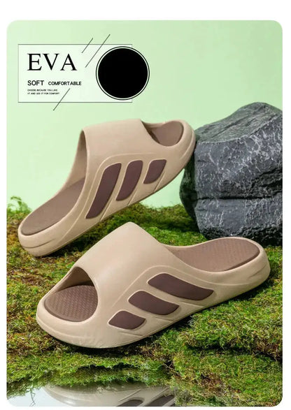 New Men Slippers Slides with a Sense High Aesthetic Value External Wear Anti Slip Thick Bottom, Beach Cool Slippers for Men by Dropshipman