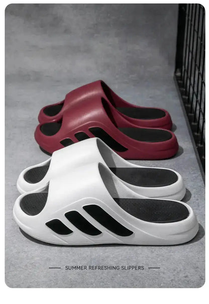 New Men Slippers Slides with a Sense High Aesthetic Value External Wear Anti Slip Thick Bottom, Beach Cool Slippers for Men by Dropshipman