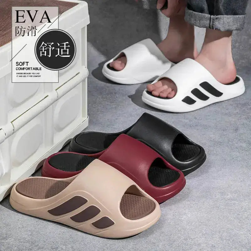 New Men Slippers Slides with a Sense High Aesthetic Value External Wear Anti Slip Thick Bottom, Beach Cool Slippers for Men by Dropshipman