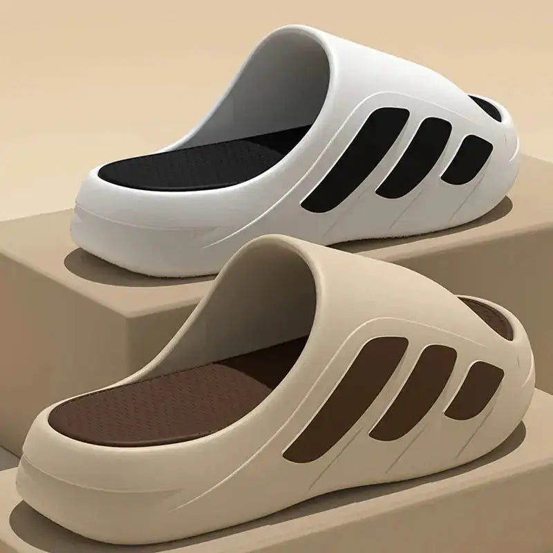 New Men Slippers Slides with a Sense High Aesthetic Value External Wear Anti Slip Thick Bottom, Beach Cool Slippers for Men by Dropshipman