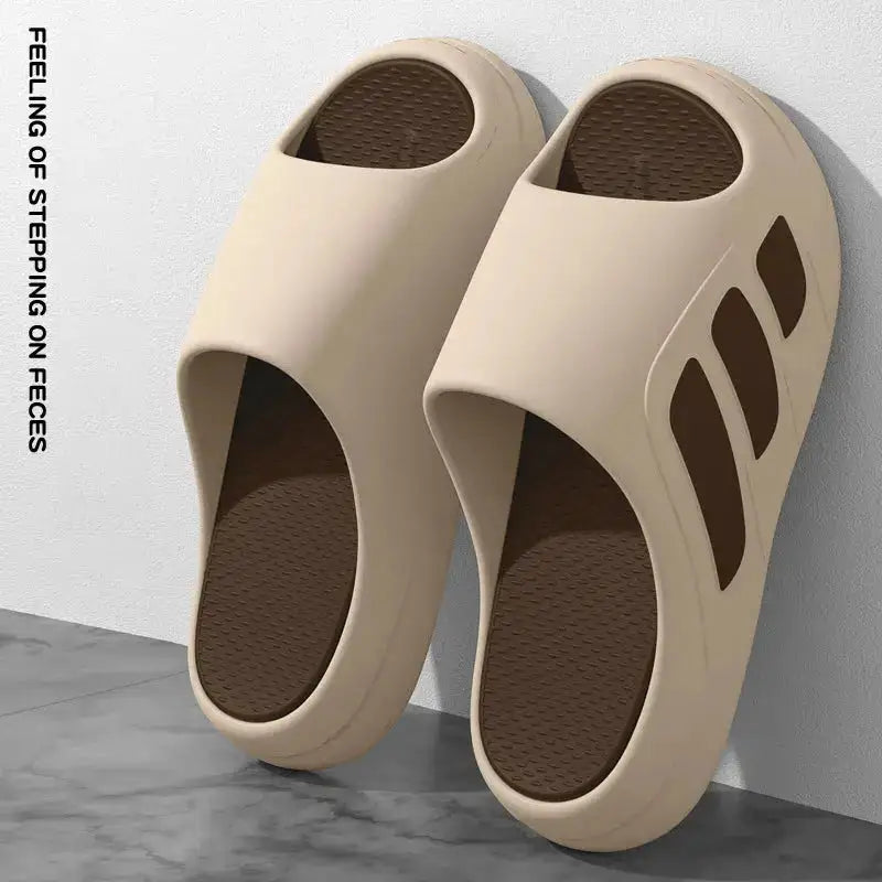 New Men Slippers Slides with a Sense High Aesthetic Value External Wear Anti Slip Thick Bottom, Beach Cool Slippers for Men by Dropshipman