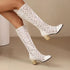 Spring and Autumn New Style Fashion square Heel Mesh Hollow Women&
