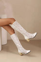 Spring and Autumn New Style Fashion square Heel Mesh Hollow Women&