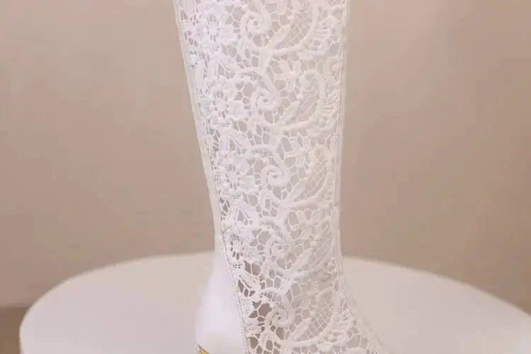 Spring and Autumn New Style Fashion square Heel Mesh Hollow Women&