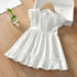 Girls Baby Dress Pure Cotton White Dress Summer Dress New Little Girl Sleeveless Thin Dress Children&