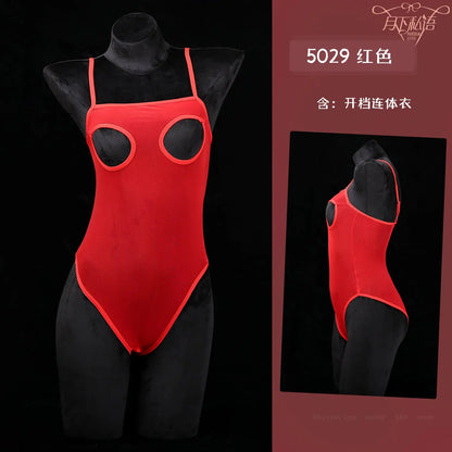 Factory direct sexy underwear sexy suit condole strap mesh sexy perspective Dew tight open file jumpsuit SHOPEZRA L.L.C.