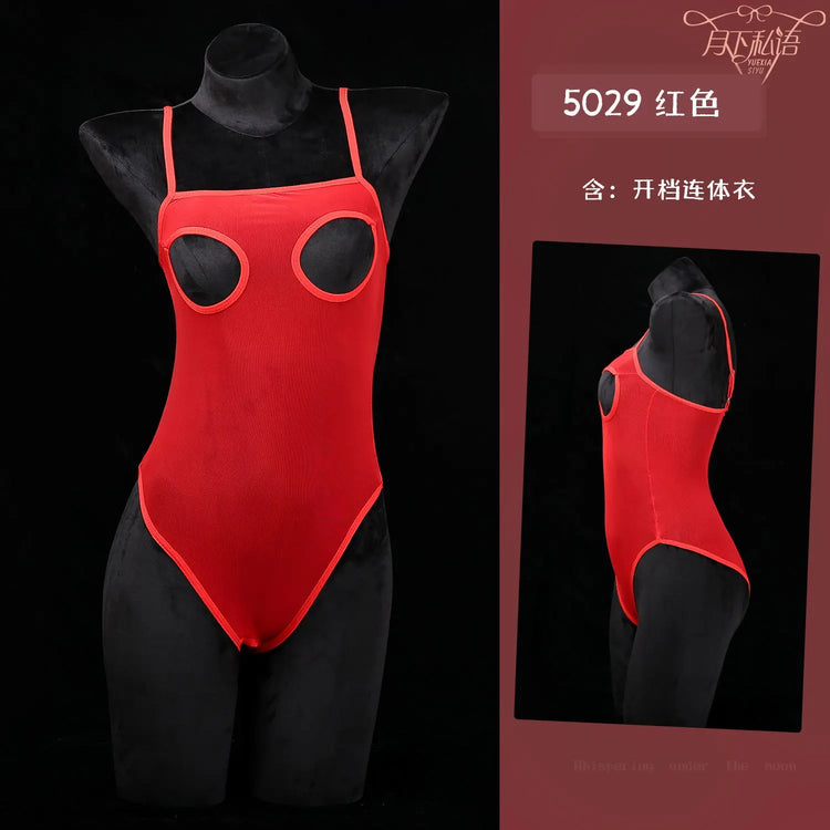 Factory direct sexy underwear sexy suit condole strap mesh sexy perspective Dew tight open file jumpsuit SHOPEZRA L.L.C.