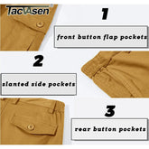 TACVASEN Summer Breathable Cotton Cargo Shorts Mens Casual Multi-pockets Twill Work Shorts Hiking Camping Short Pants Outdoor SHOPEZRA L.L.C.