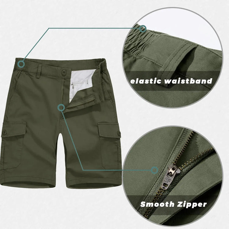 TACVASEN Summer Breathable Cotton Cargo Shorts Mens Casual Multi-pockets Twill Work Shorts Hiking Camping Short Pants Outdoor SHOPEZRA L.L.C.
