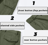 TACVASEN Summer Breathable Cotton Cargo Shorts Mens Casual Multi-pockets Twill Work Shorts Hiking Camping Short Pants Outdoor SHOPEZRA L.L.C.
