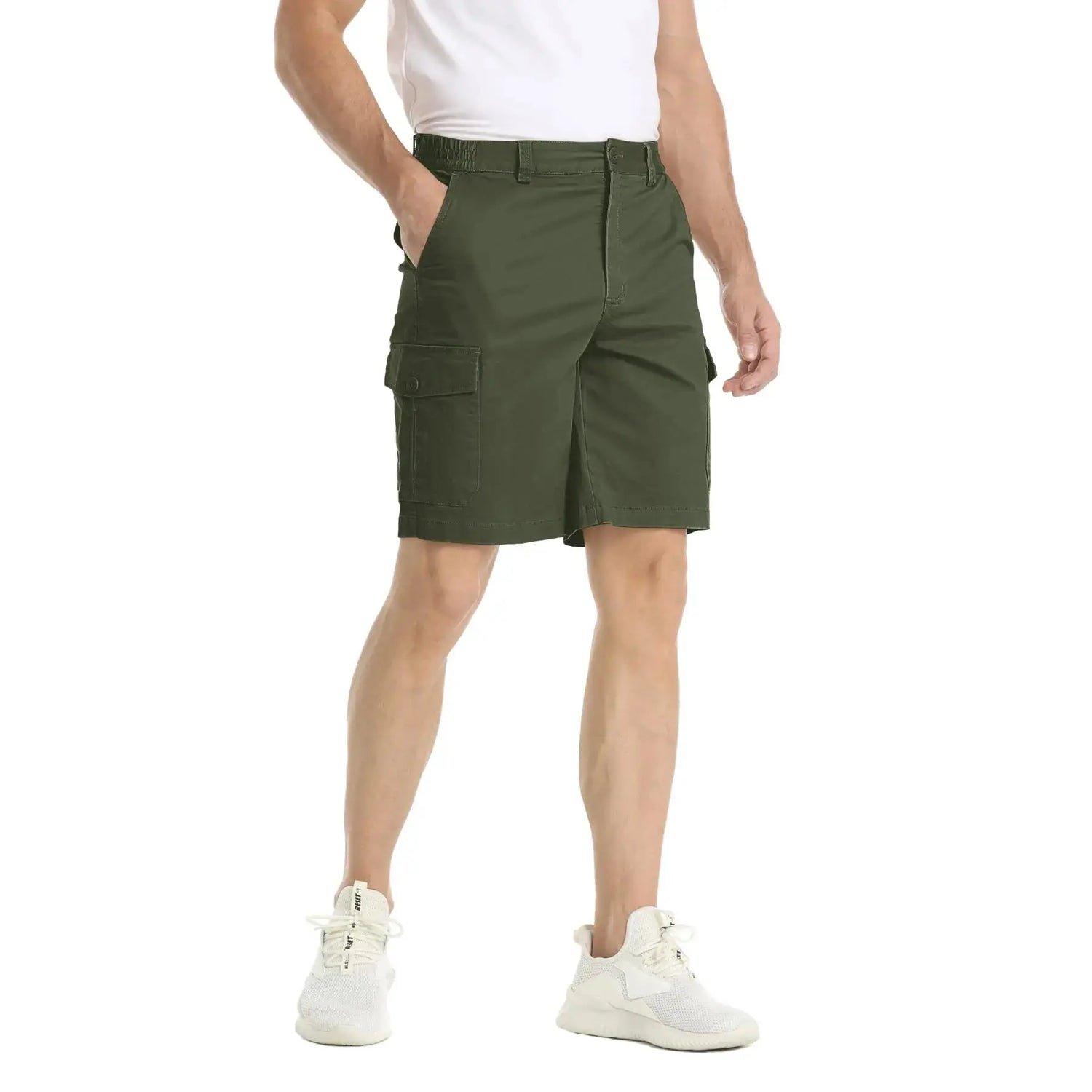 TACVASEN Summer Breathable Cotton Cargo Shorts Mens Casual Multi-pockets Twill Work Shorts Hiking Camping Short Pants Outdoor SHOPEZRA L.L.C.
