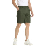 TACVASEN Summer Breathable Cotton Cargo Shorts Mens Casual Multi-pockets Twill Work Shorts Hiking Camping Short Pants Outdoor SHOPEZRA L.L.C.