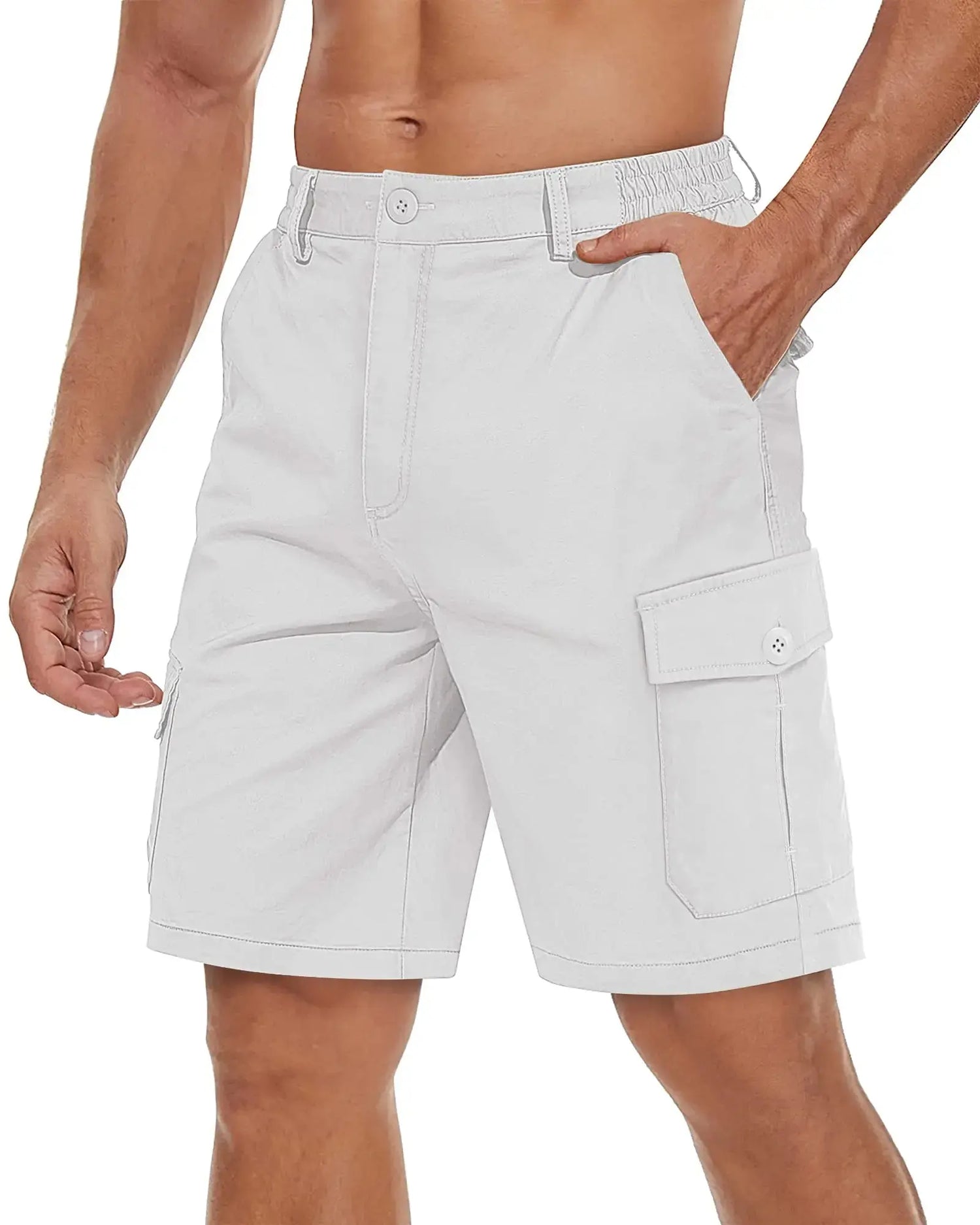 TACVASEN Summer Breathable Cotton Cargo Shorts Mens Casual Multi-pockets Twill Work Shorts Hiking Camping Short Pants Outdoor SHOPEZRA L.L.C.