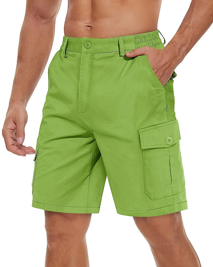 TACVASEN Summer Breathable Cotton Cargo Shorts Mens Casual Multi-pockets Twill Work Shorts Hiking Camping Short Pants Outdoor SHOPEZRA L.L.C.