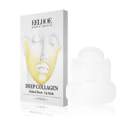 White collagen lifting face mask from SHOPEZRA L.L.C. designed to hydrate and tighten the skin.