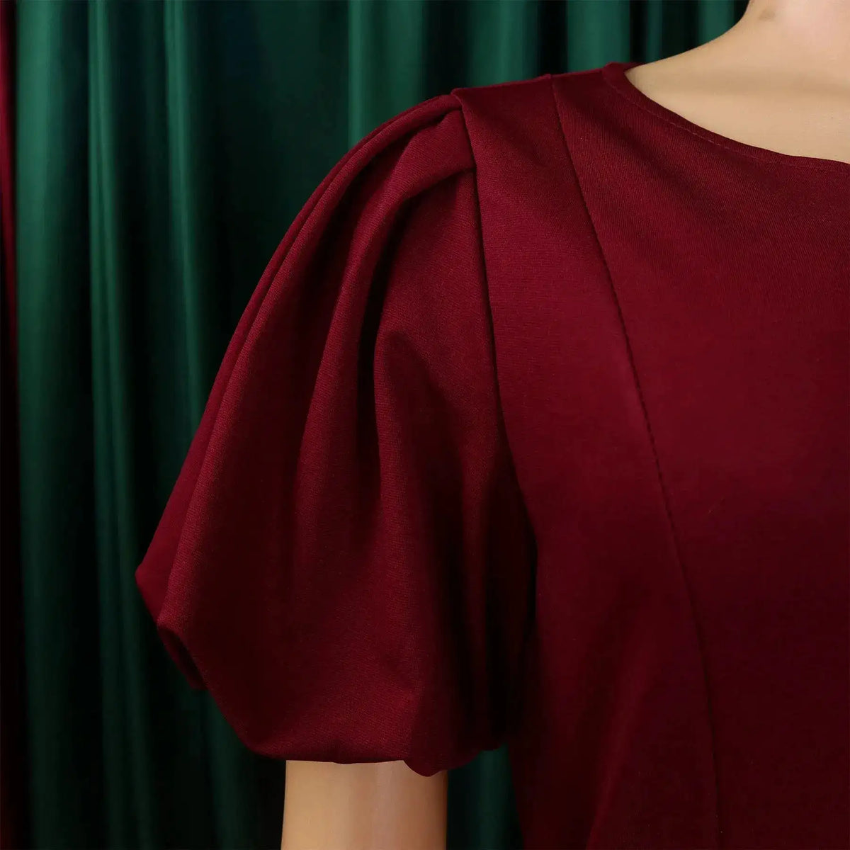 Elegant Office Dress for Women Professional O Neck Short Sleeve Belt Waisted A Line Mid Calf Formal Business Work Dress Midi New by Dropshipman