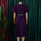 Elegant Office Dress for Women Professional O Neck Short Sleeve Belt Waisted A Line Mid Calf Formal Business Work Dress Midi New SHOPEZRA L.L.C.