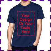 Customized Tee Shirt Your Text Here Premium Cotton Comfortable Men Tshirt Bigger Size O Neck Fashion Perfect Gift summer tees SHOPEZRA L.L.C.