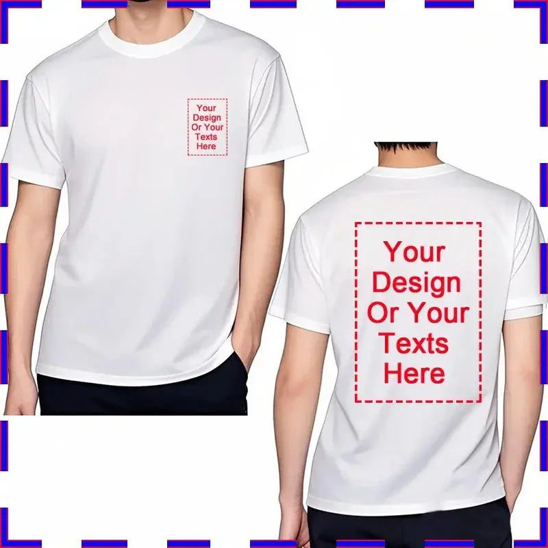 White men's T-shirt by SHOPEZRA L.L.C. in 5XL, premium cotton, O-neck, comfortable fit, front and back view.