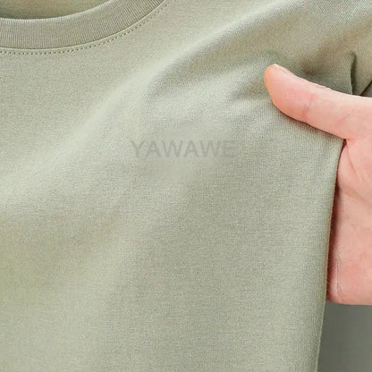 Customized Tee Shirt Your Text Here Premium Cotton Comfortable Men Tshirt Bigger Size O Neck Fashion Perfect Gift summer tees by Dropshipman