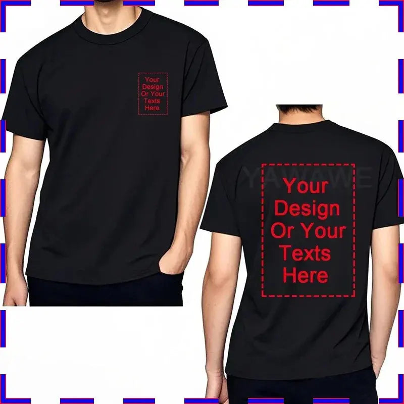 White men's oversized T-shirt with O-neck, premium cotton, front and back design, ideal for summer and casual wear.