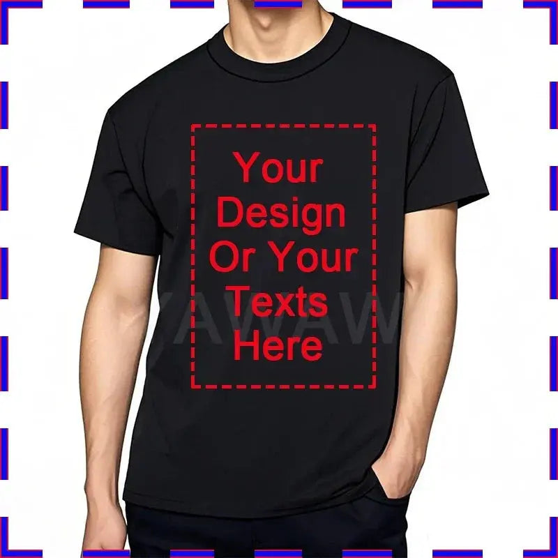 White men's oversized customized T-shirt with O-neck, premium cotton, front and back design, perfect for summer and casual wear.