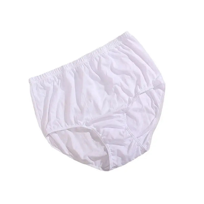 White high waist cotton underwear for women, large size loose shorts designed for middle-aged and elderly mothers, by SHOPEZRA L.L.C.