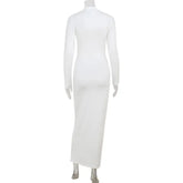 Elegant Evening Dress Dresses For Woman Party Wedding Vestido Lady Temperament Simple Style Long Sleeves Solid Color Package Hip SHOPEZRA L.L.C.