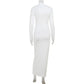 Elegant Evening Dress Dresses For Woman Party Wedding Vestido Lady Temperament Simple Style Long Sleeves Solid Color Package Hip SHOPEZRA L.L.C.