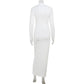 Elegant Evening Dress Dresses For Woman Party Wedding Vestido Lady Temperament Simple Style Long Sleeves Solid Color Package Hip SHOPEZRA L.L.C.