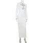 Elegant Evening Dress Dresses For Woman Party Wedding Vestido Lady Temperament Simple Style Long Sleeves Solid Color Package Hip SHOPEZRA L.L.C.