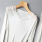 22 Frühling Neuer Stil Seiden-Damenunterwäsche-Set Sexy Spitze Damen Herbst Kleidung und Hose Bequemes Atmungsaktives Damen-Warmunterwäsche-Set